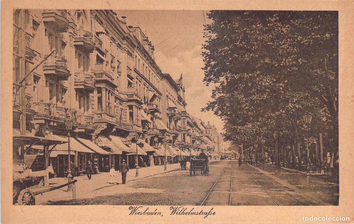 Postales: Postal de la Calle Wilhelmstra&szlig;e en Wiesbaden, Alemania