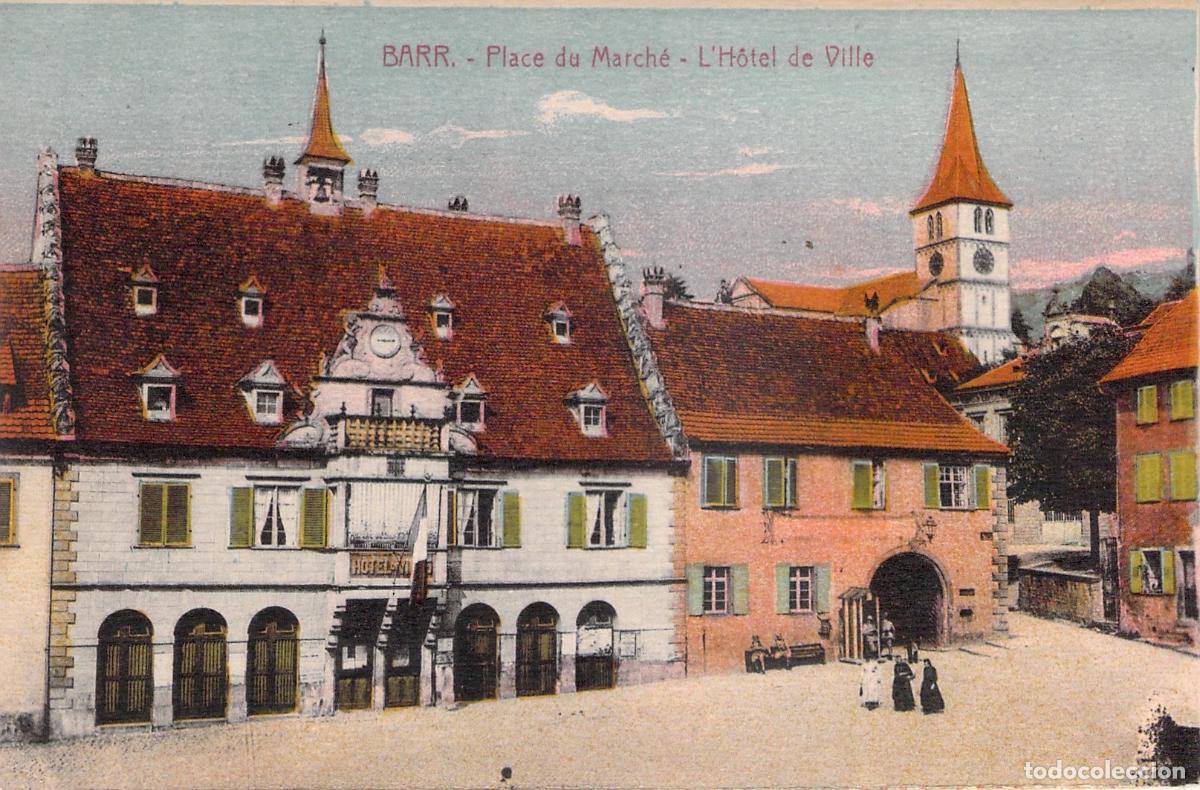 Postales: Postal Barr Francia Plaza del Mercado y Ayuntamiento Alsacia