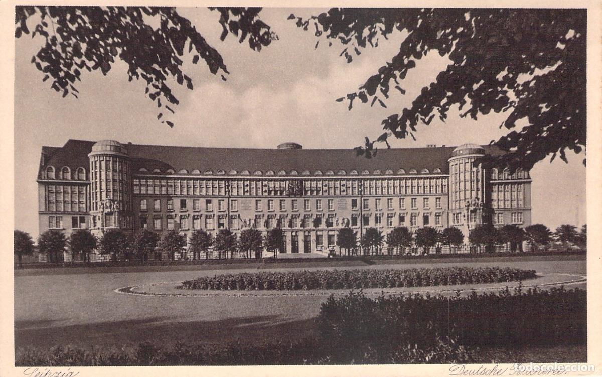 Postales: Postal de la Deutsche B&uuml;cherei, Biblioteca Nacional en Leipzig, Alemania