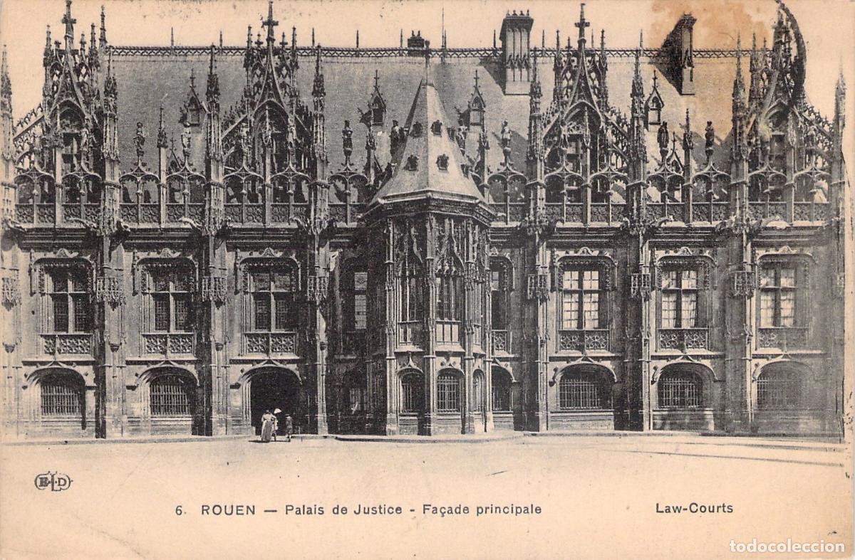 Postales: Postal Palacio de Justicia de Rouen Fachada Principal