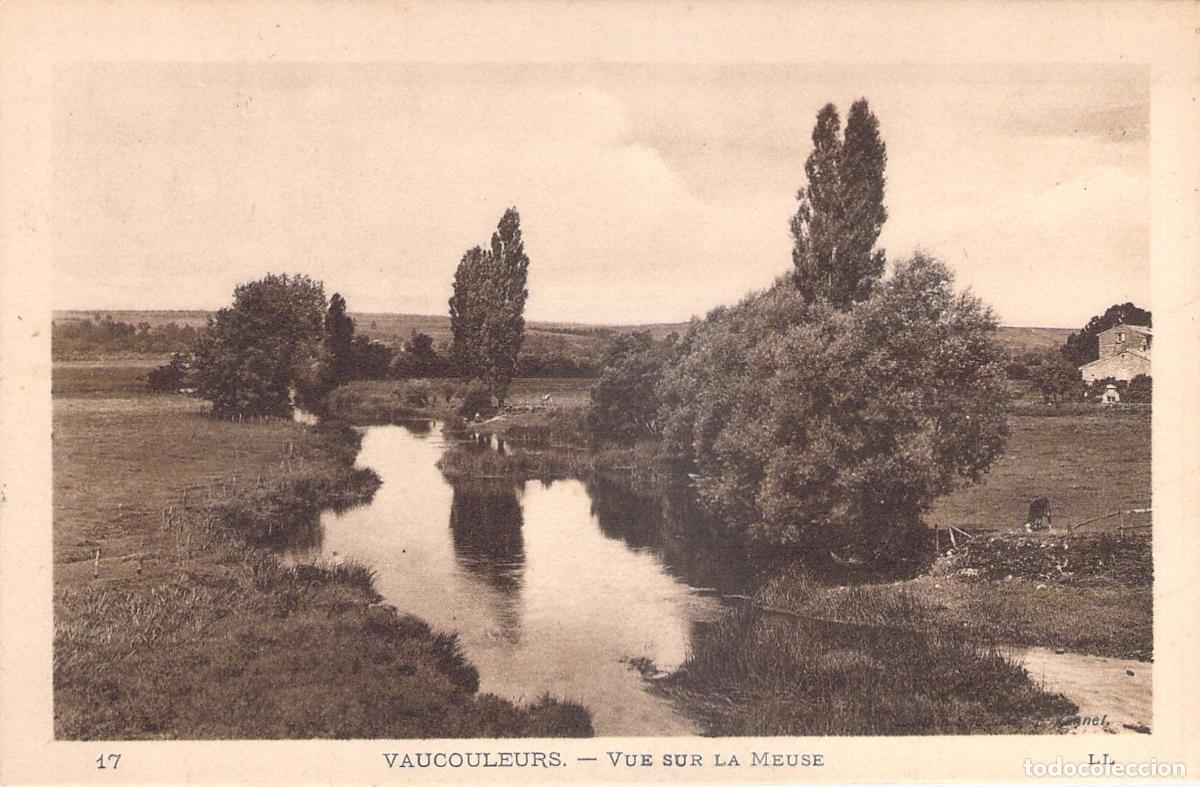 Postais: Postal de Vaucouleurs - Vista del R&iacute;o Mosa