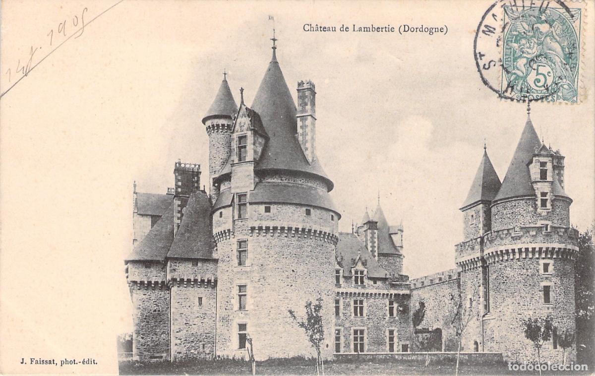 Postais: Postal del Ch&acirc;teau de Lambertie en Dordogne Francia