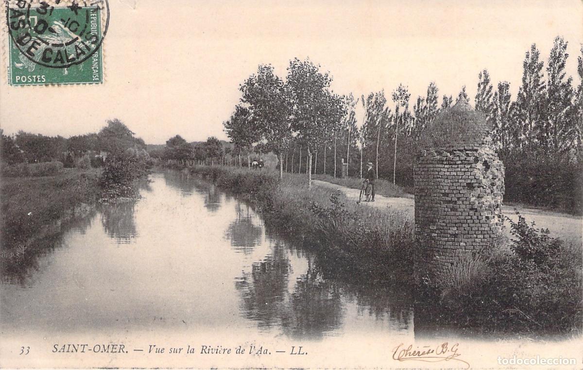 Postais: Postal de Saint-Omer Vista del R&iacute;o Aa Francia