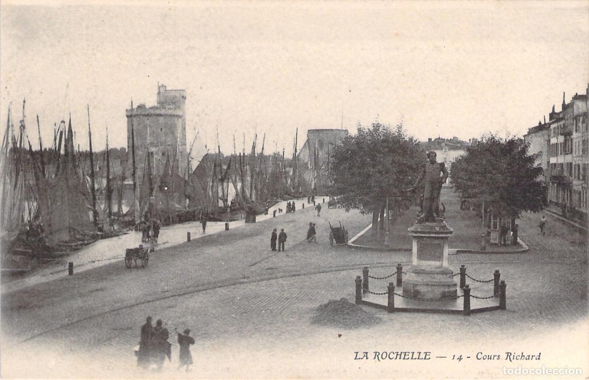 Postcards: Postal de La Rochelle - Vista del Cours Richard y el Puerto