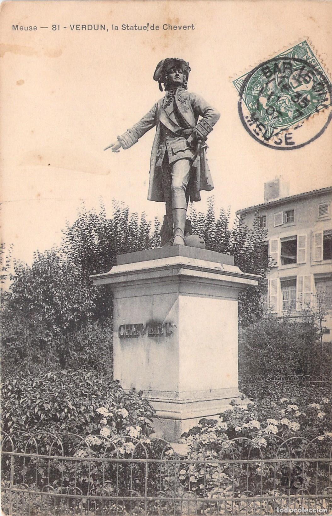 Postales: Tarjeta Postal de la Estatua de Chevert en Verdun