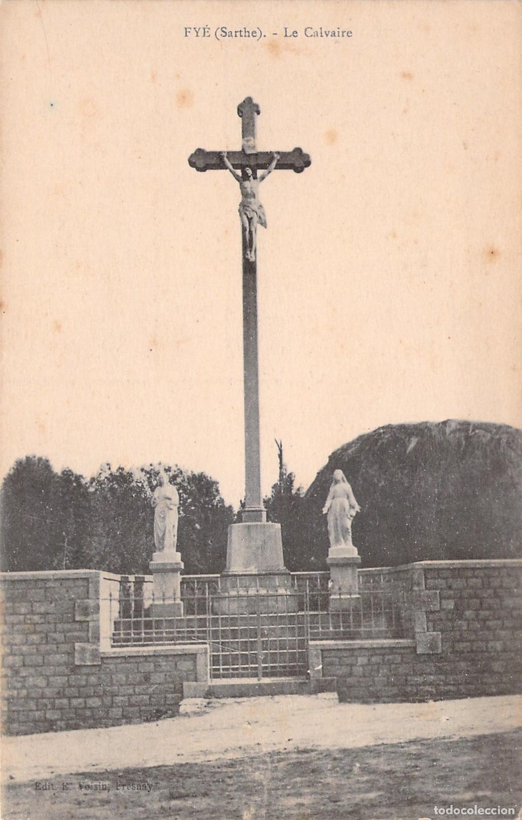 Postales: Postal de Fy&eacute; Sarthe Francia Monumento El Calvario