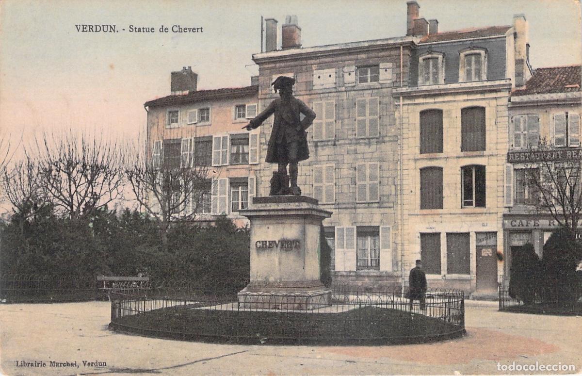 Postales: Postal de Verdun con la Estatua de Chevert