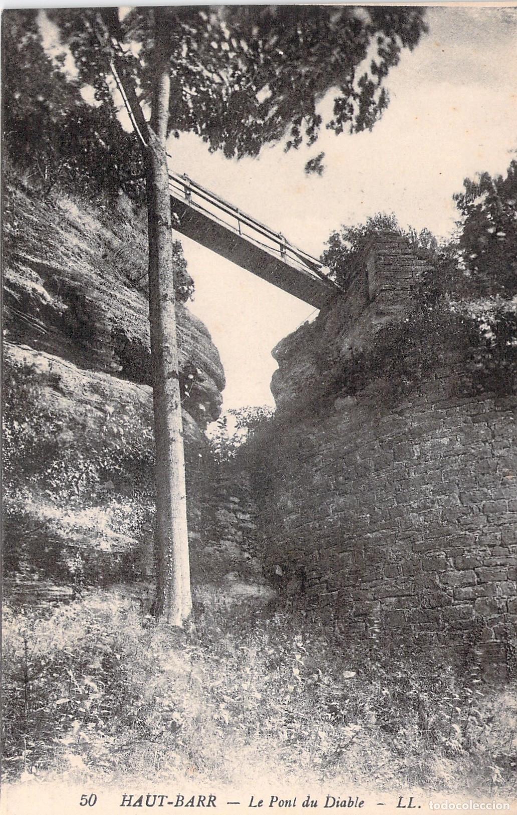 Postales: Postal del Puente del Diablo en el Castillo de Haut-Barr, Saverne