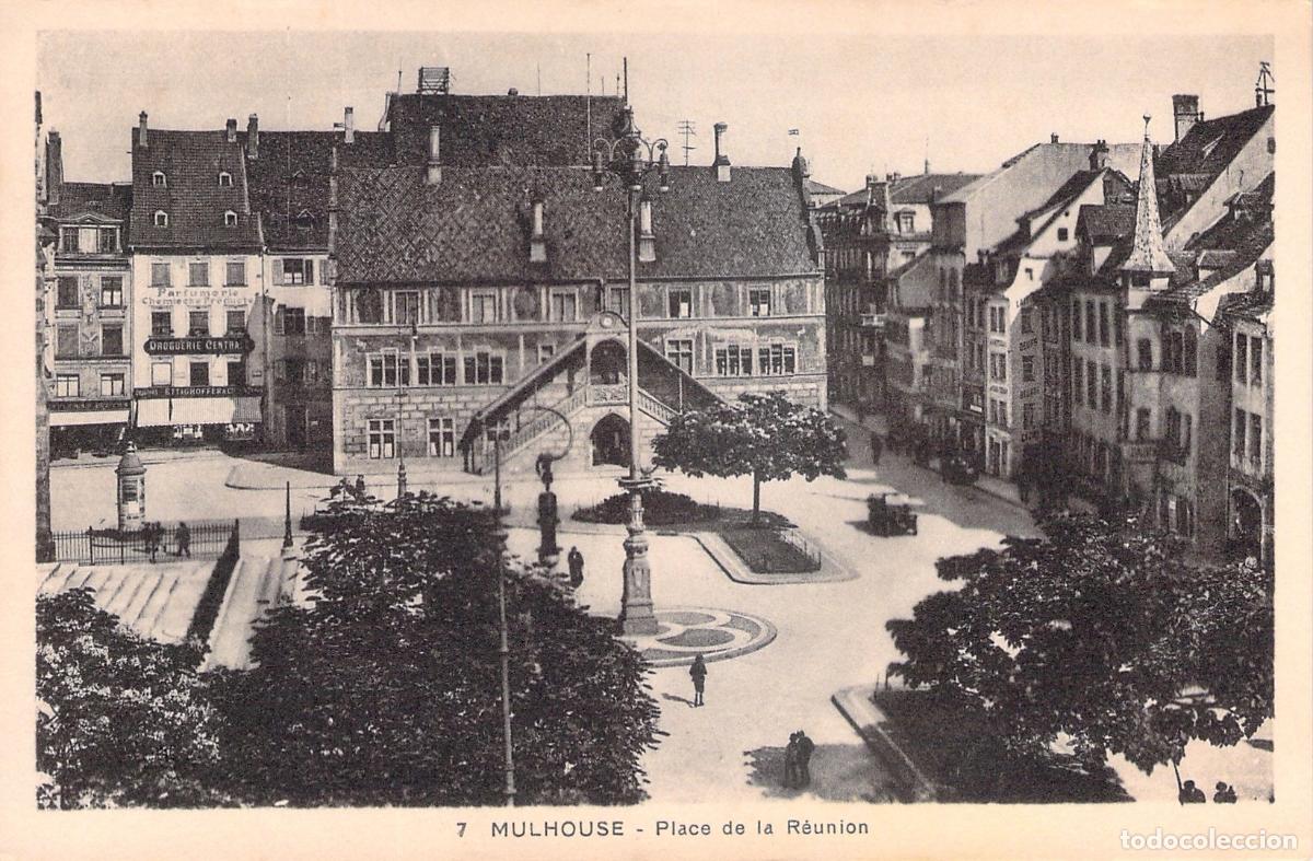 Postcards: Postal de la Place de la R&eacute;union en Mulhouse, Francia
