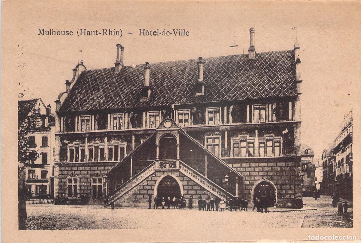 Postcards: Postal de Mulhouse - Ayuntamiento H&ocirc;tel-de-Ville
