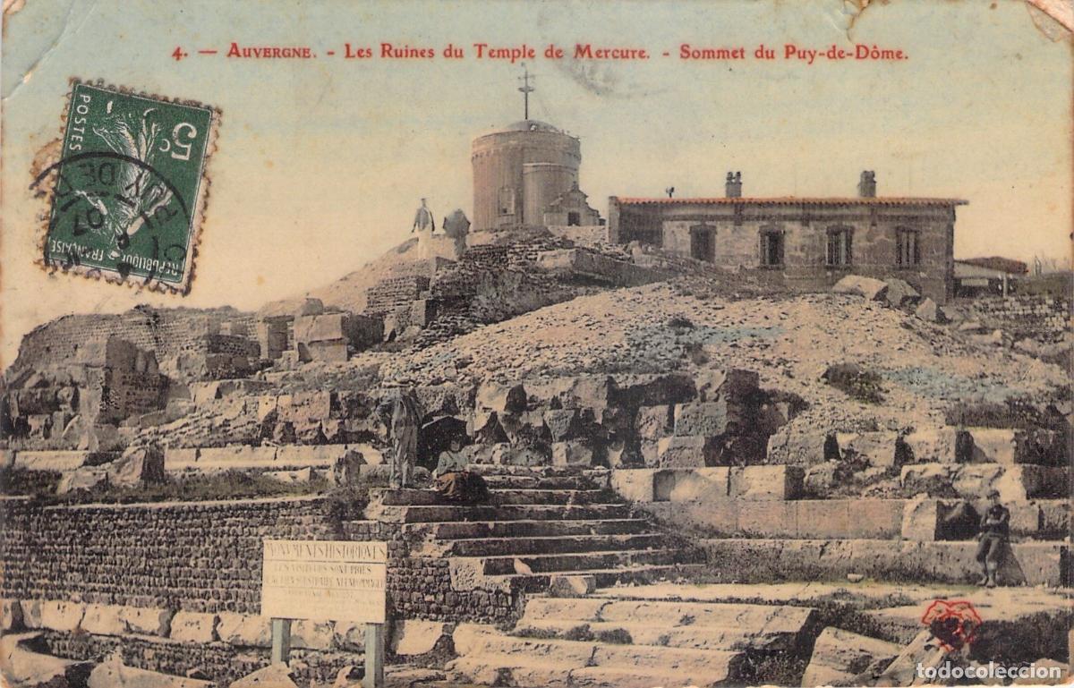 Postales: Tarjeta Postal Ruinas del Templo de Mercurio en Puy-de-D&ocirc;me