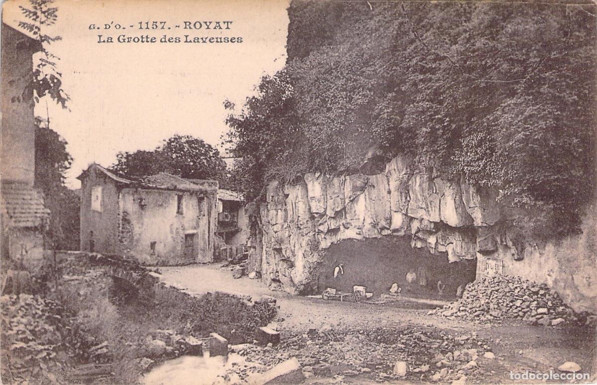 Postales: Postal de la Gruta de las Lavanderas en Royat, Francia