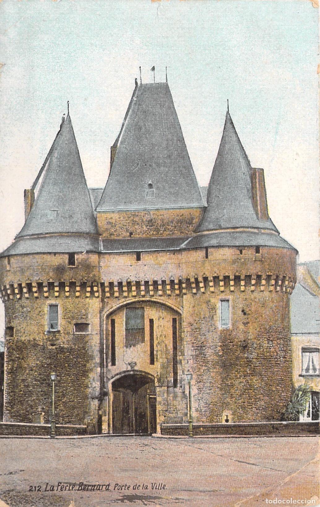 Postales: Postal de la Puerta de la Ciudad en La Fert&eacute;-Bernard, Francia