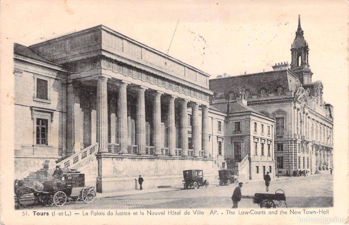 Postales: Postal de Tours: Palacio de Justicia y Nuevo Ayuntamiento