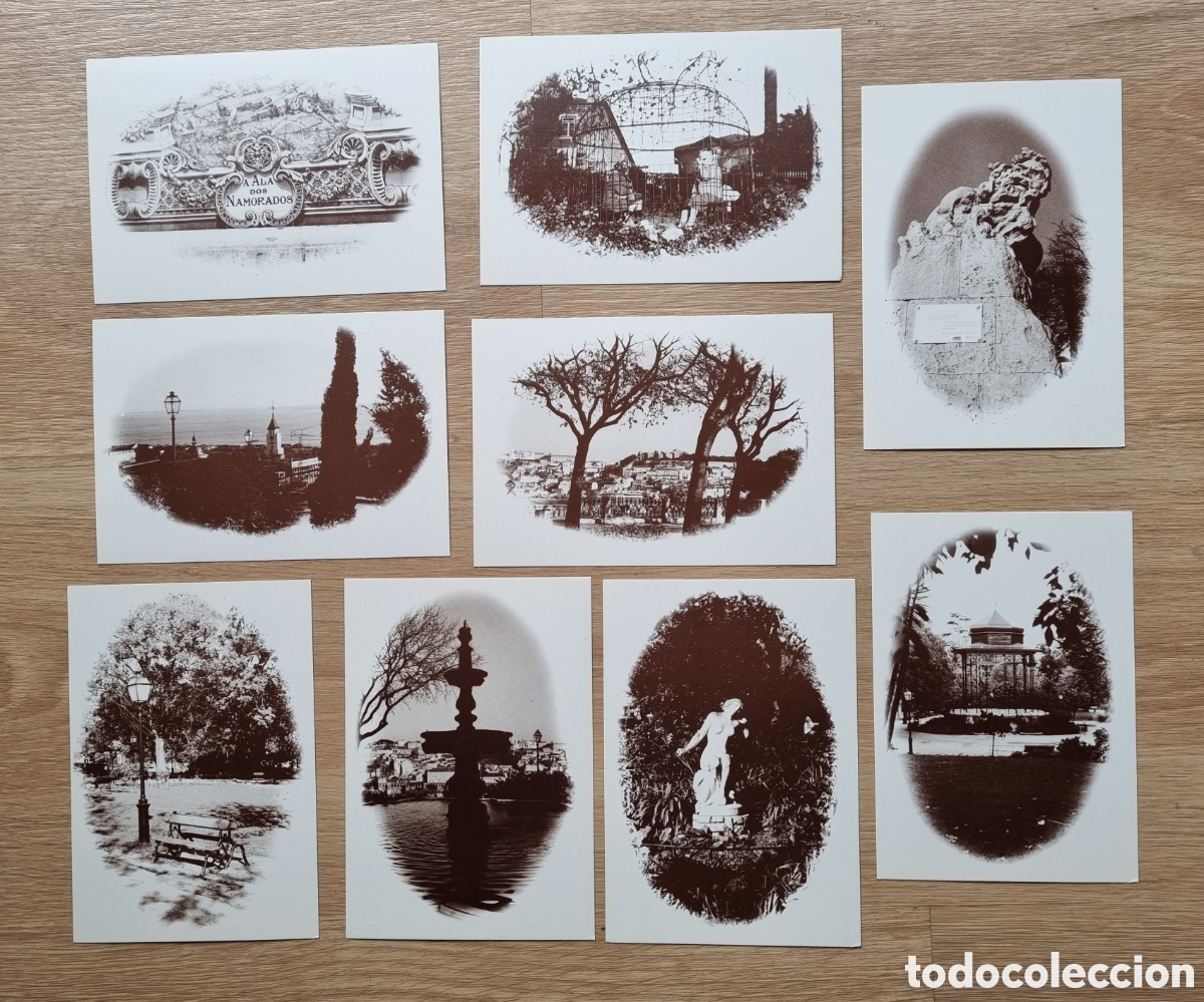 Postales: Lisboa. Parques y jardines. Colecci&oacute;n de 9 postales. Sin circular. Edici&oacute;n &uacute;nica.