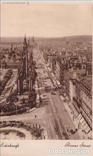 Postales: POSTAL FOTOGRAFICA EDIMBURGH - PRINCES STREET - A&Ntilde;O 1949 - 14 X 8'5 CM