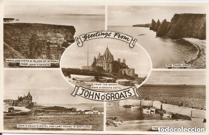 Postales: POSTAL John o' Groats (ESCOCIA) GREETINGS FROM - ESCRITA 1952
