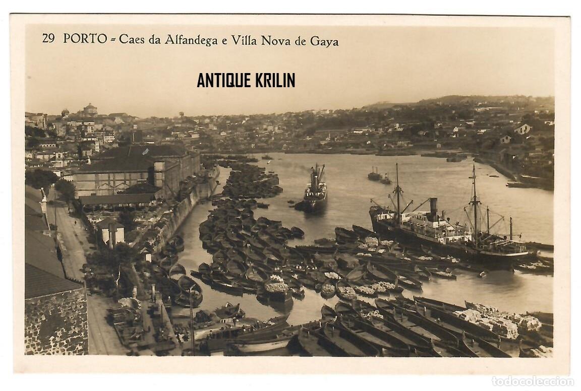 Postales: PORTUGAL / PORTO N&ordm; 29 /CAES DA ALFANDEGA E VILLA NOVA DE GAYA / EDI&Ccedil;AO CONSEIL VASCONCELLOS