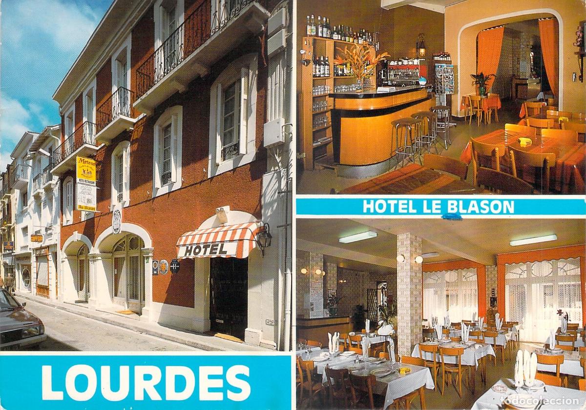 Postales: Postal del Hotel Le Blason en Lourdes Francia