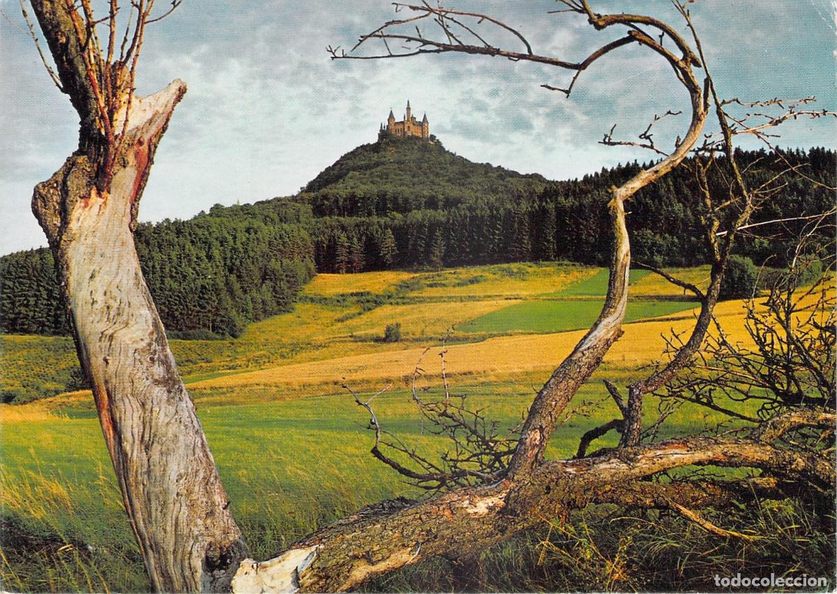 Postkarten: Postal Castillo de Hohenzollern en Alemania con Paisaje Natural