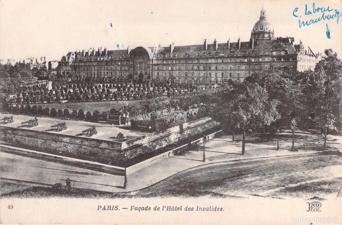 Postais: Postal de la Fachada de l'H&ocirc;tel des Invalides en Par&iacute;s