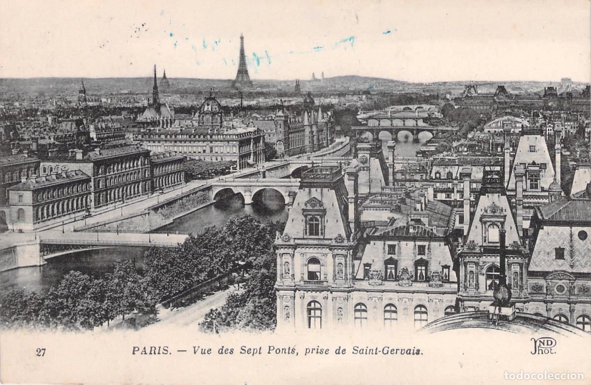 Postais: Postal de Par&iacute;s Vista de los Siete Puentes desde Saint-Gervais