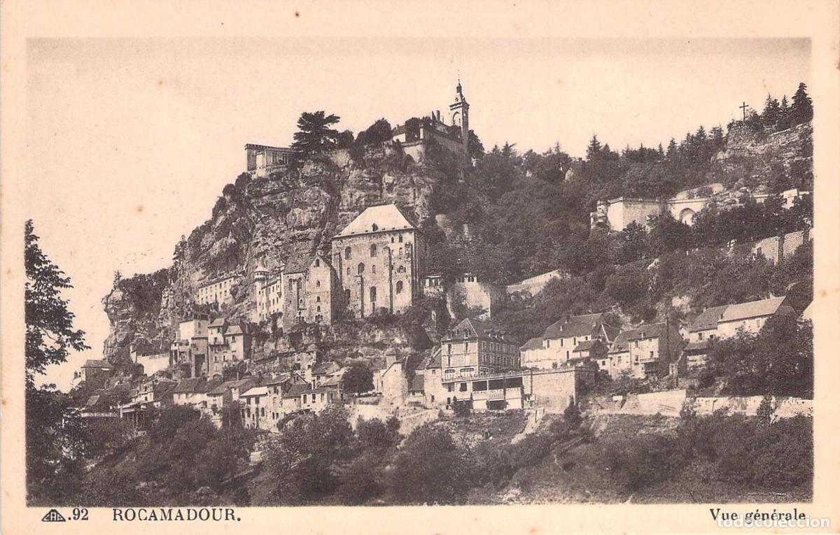 Postais: Postal de Rocamadour - Vista General del Pueblo en el Acantilado