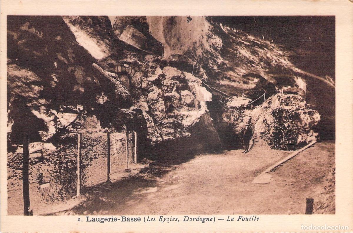 Postais: Postal de Laugerie-Basse, Les Eyzies, Dordogne - La Fouille