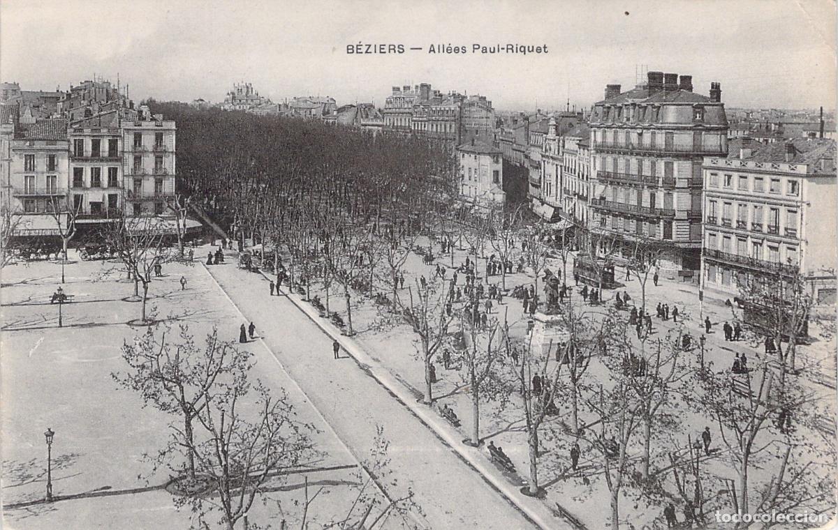 Postais: Tarjeta Postal de B&eacute;ziers, All&eacute;es Paul-Riquet, Francia
