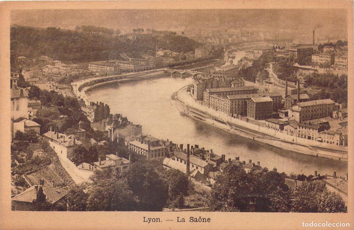 Postais: Postal de Lyon - Vista Panor&aacute;mica del R&iacute;o Saona, Francia