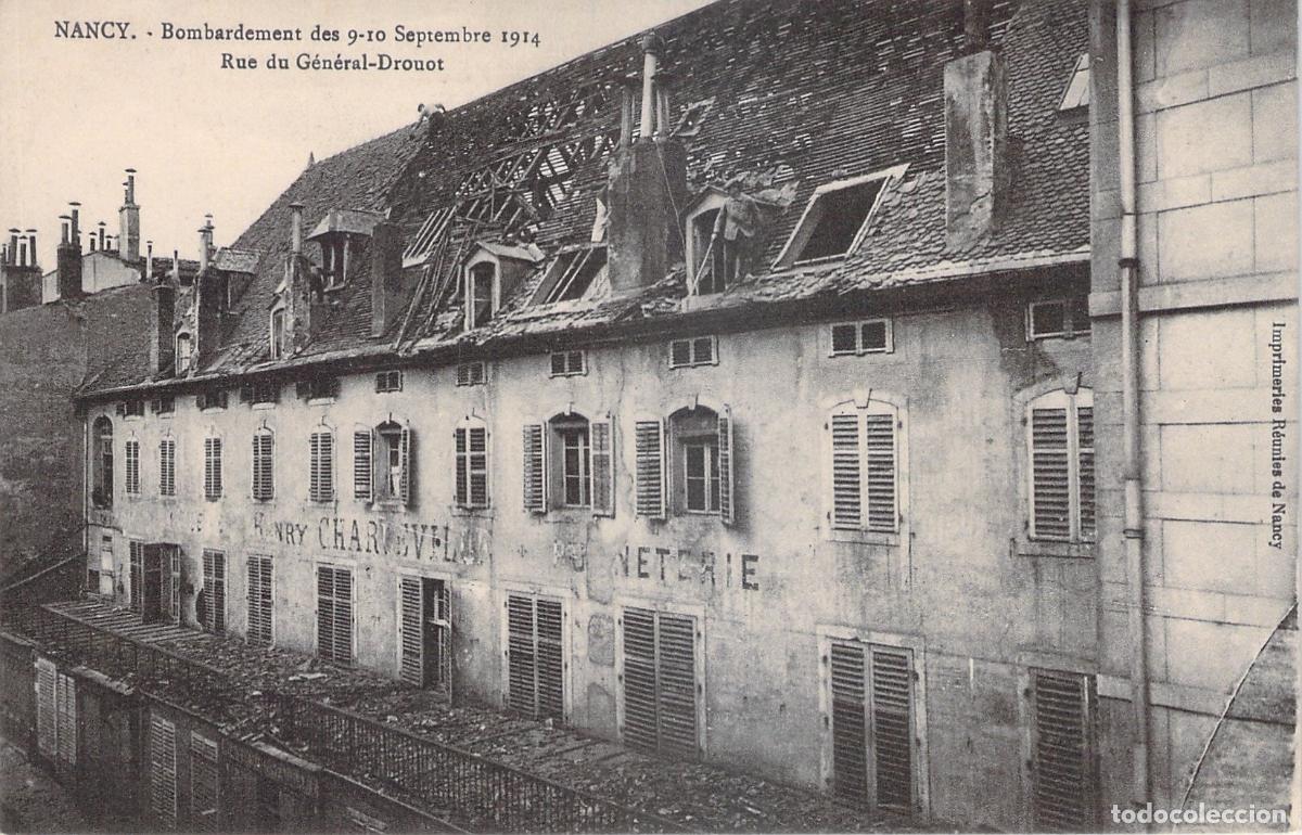 Postcards: Postal del Bombardeo de Nancy en la Primera Guerra Mundial