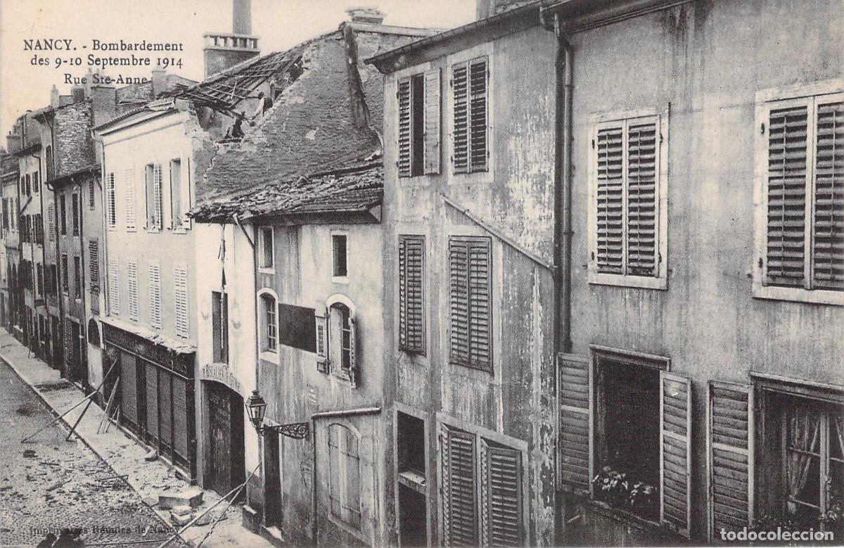 Postcards: Postal de Nancy Bombardeo de la Calle Sainte-Anne Primera Guerra Mundial
