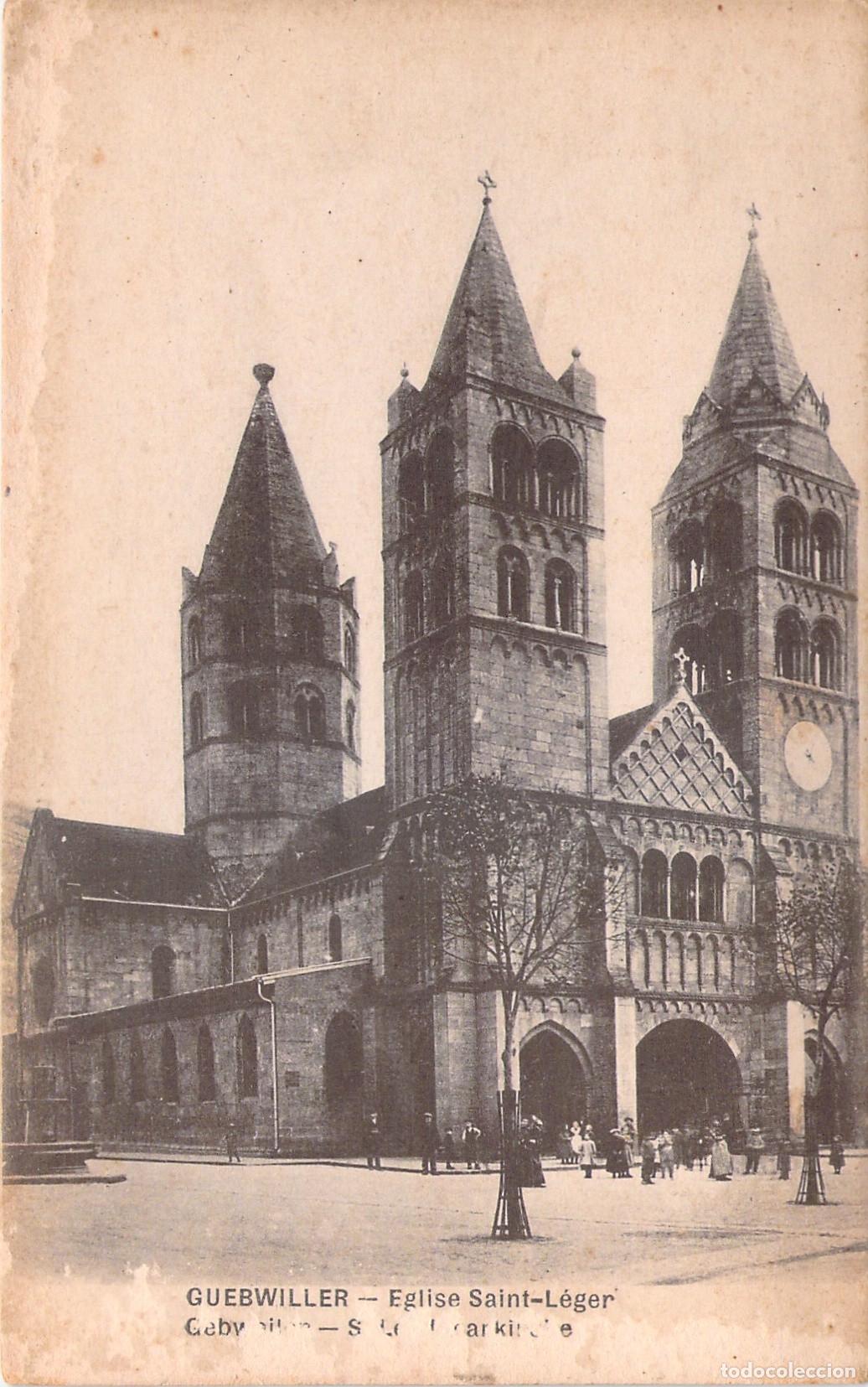 Postcards: Postal de la Iglesia de Saint-L&eacute;ger en Guebwiller Francia