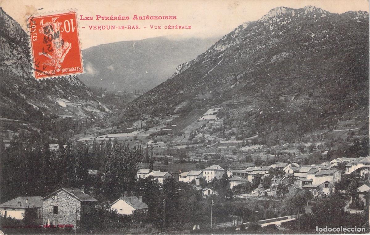 Postcards: Postal de Verdun-le-Bas, Vista General de los Pirineos de Ari&egrave;ge