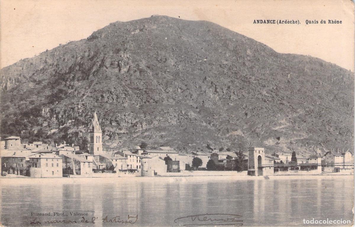 Postcards: Postal de Andance y los Muelles del R&iacute;o R&oacute;dano, Ard&egrave;che, Francia