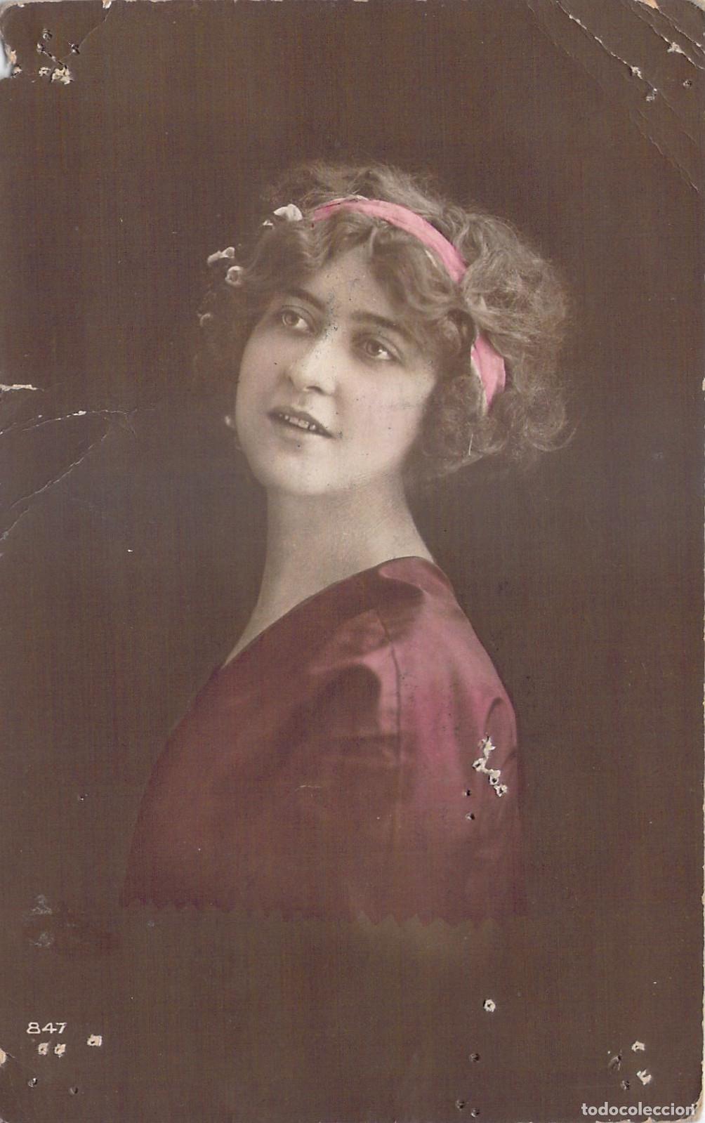 Postkarten: Postal Retrato de Mujer Joven Correo Militar de la Primera Guerra Mundial