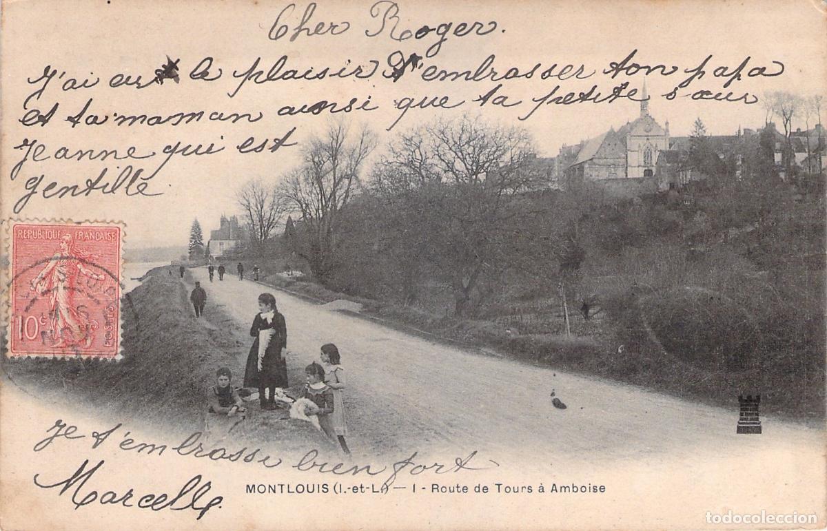 Postkarten: Postal de Montlouis, Ruta de Tours a Amboise con Personajes