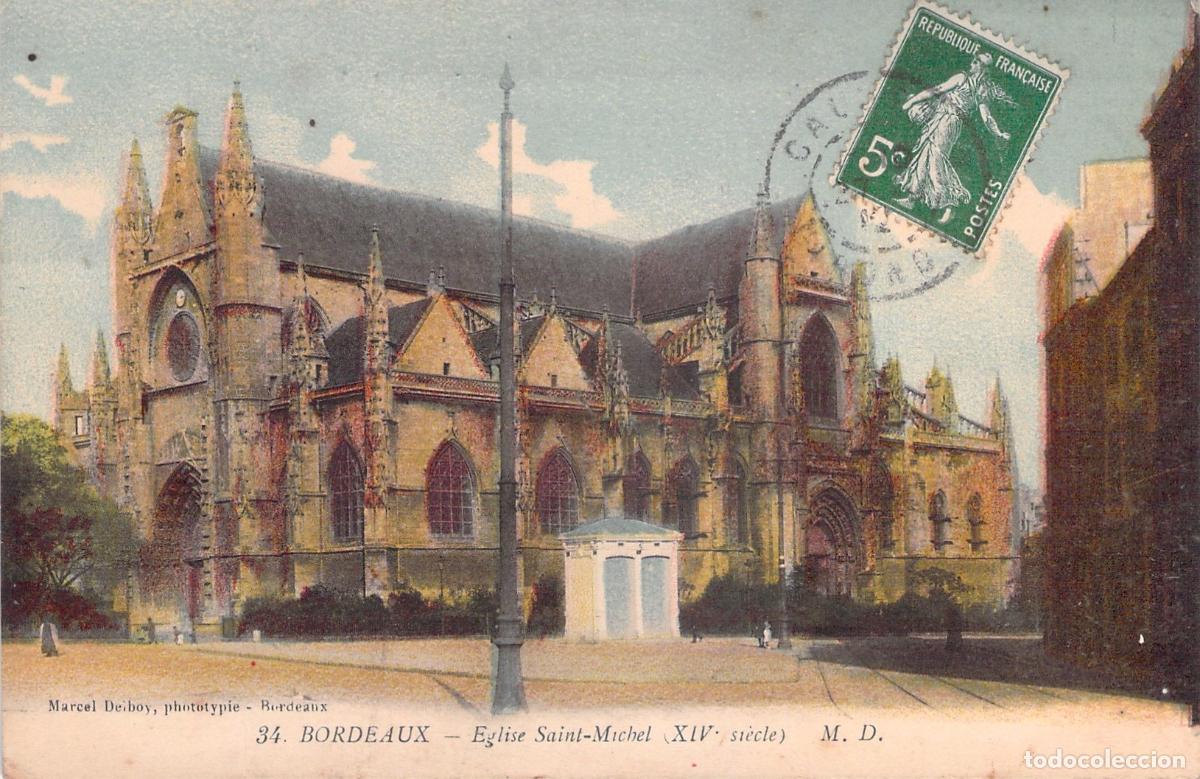 Postales: Postal de la Iglesia de Saint-Michel en Burdeos