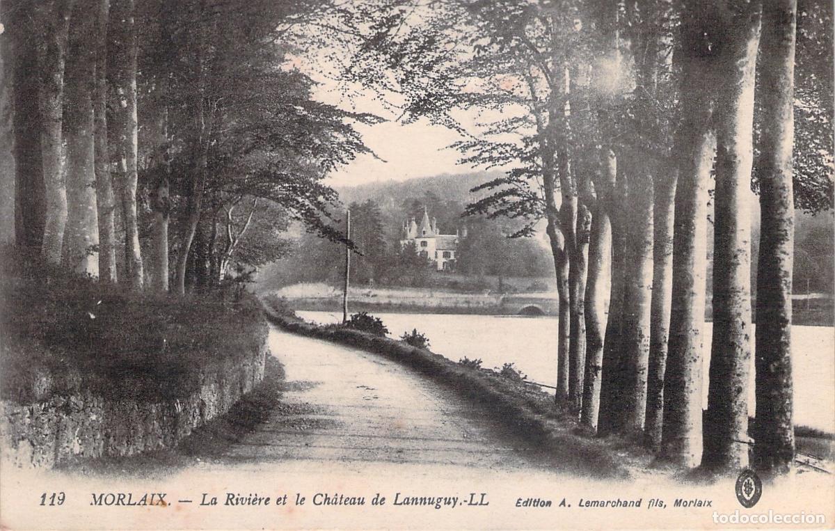 Postales: Postal de Morlaix, La Rivi&egrave;re et le Ch&acirc;teau de Lannuguy, Francia