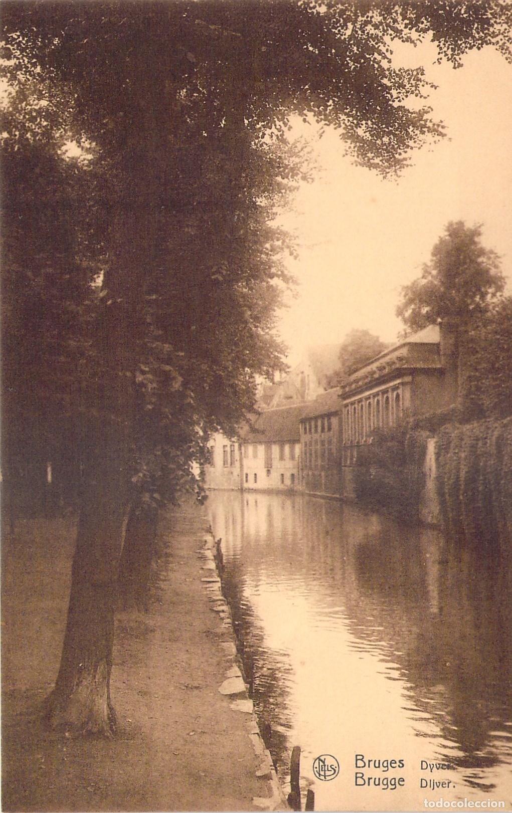 Postales: Postal de Brujas Canal Dijver B&eacute;lgica Paisaje Urbano