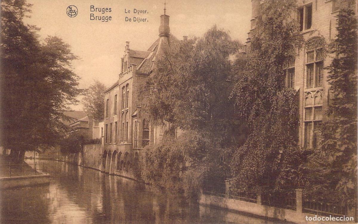 Postales: Postal de Brujas - Canal De Dijver y Arquitectura Hist&oacute;rica