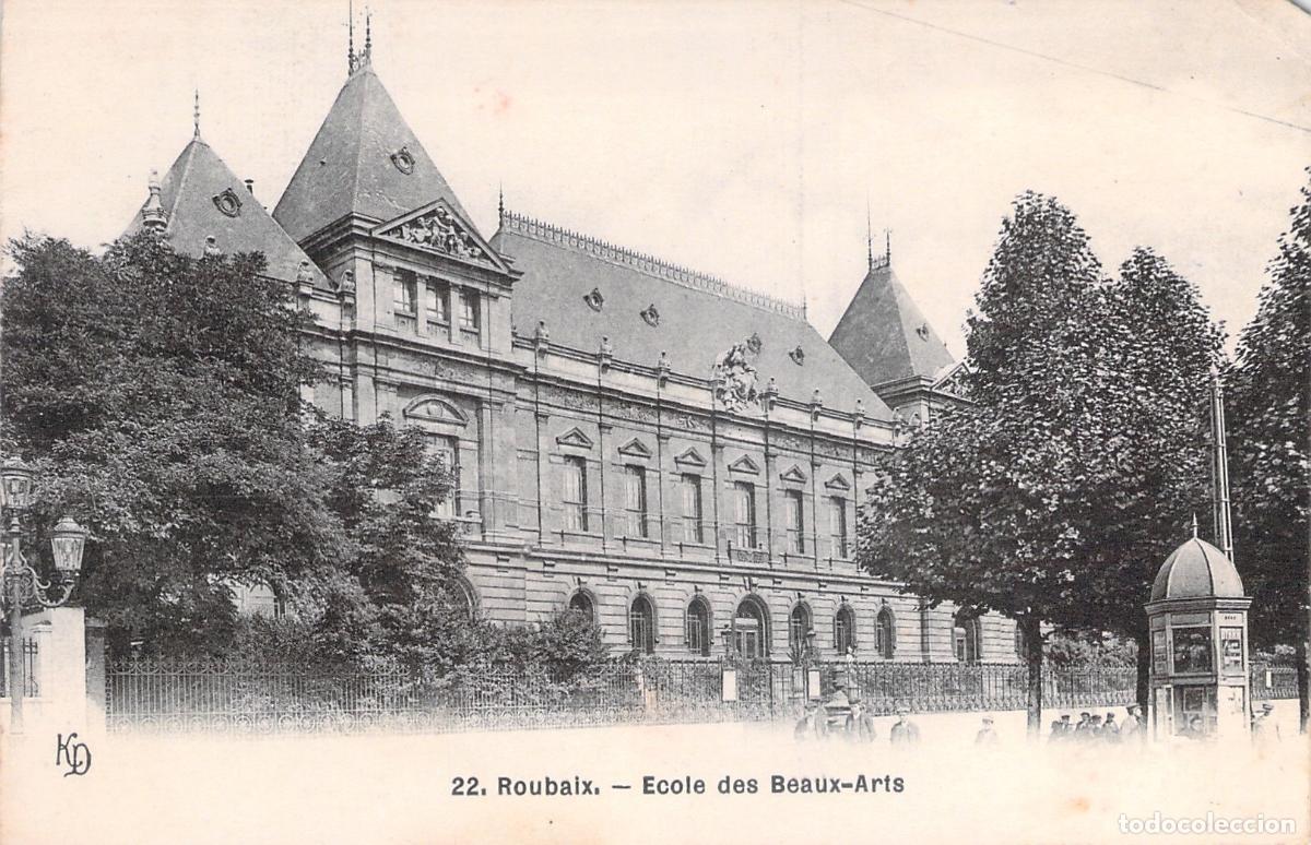 Postales: Postal de la Escuela de Bellas Artes de Roubaix, Francia