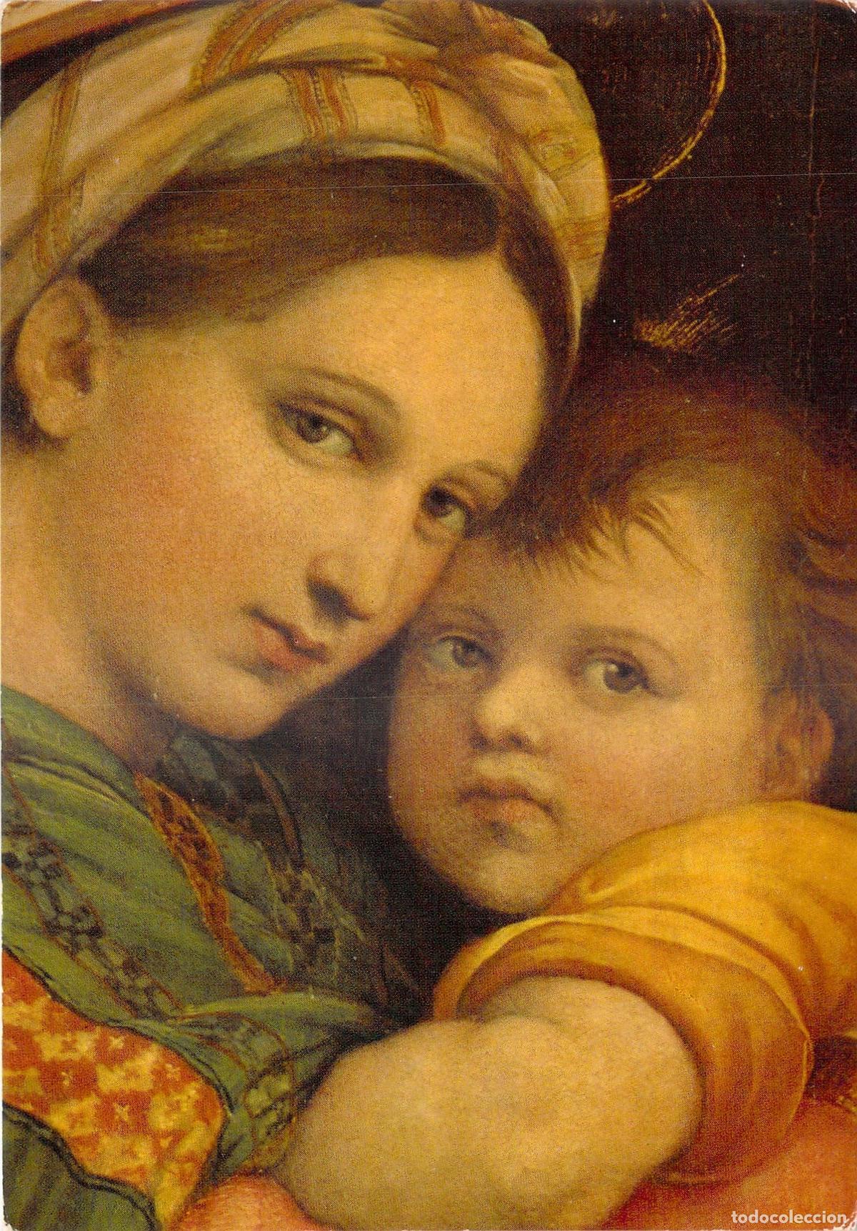 Postales: Postal Obra de Arte Virgen de la Silla de Rafael, Galleria Pitti