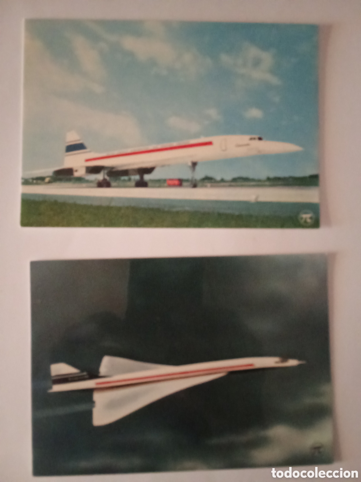 Postales: lote dos postales AVION CONCORDE ,de FRANCIA ,JIM