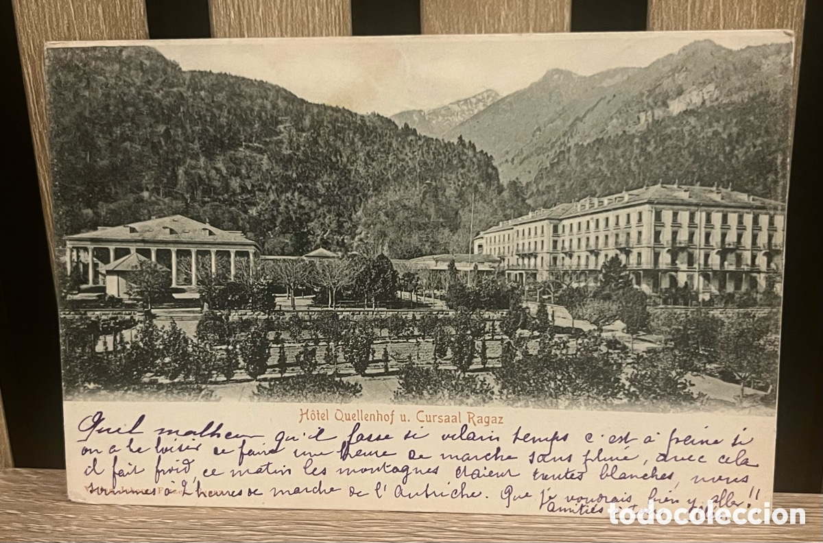 Postales: POSTAL: RAGAZ (SUIZA) - HOTEL QUELLENHOF U. CURSAAL - CIRCULADA EN 1902