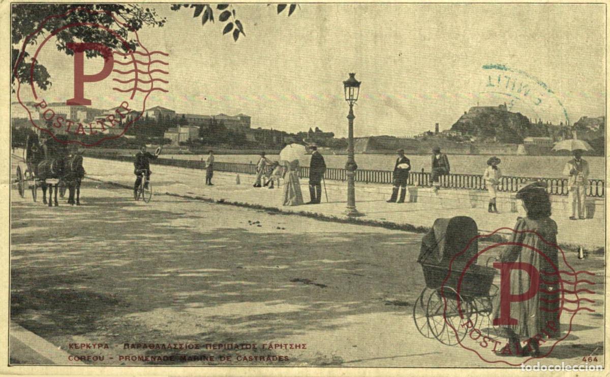 Postales: GRECIA. GREECE. GRECE. CORFU. PROMENADE MARINE DE CASTRADES.