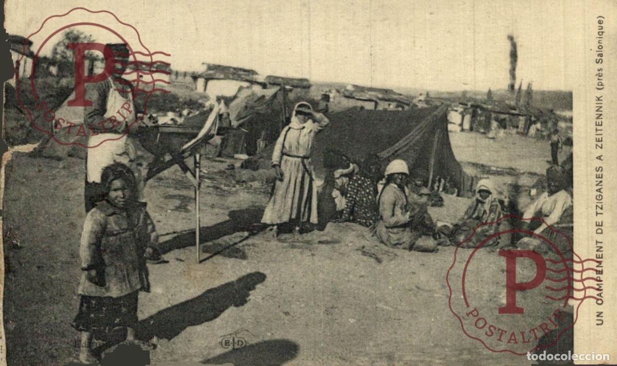 Postales: GRECIA. GREECE. GRECE. Un Campement de Tziganes &agrave; ZEITENNIK