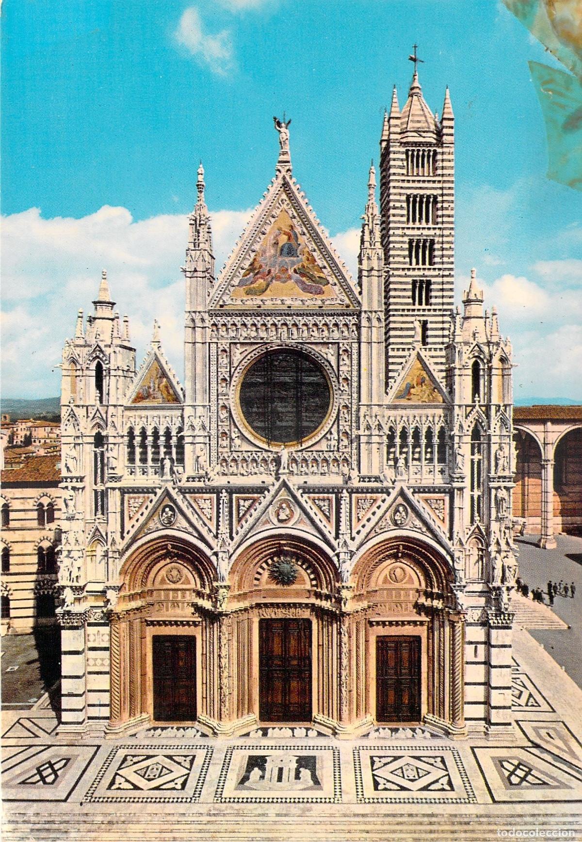 Postales: Postal de la Fachada de la Catedral de Siena, Italia