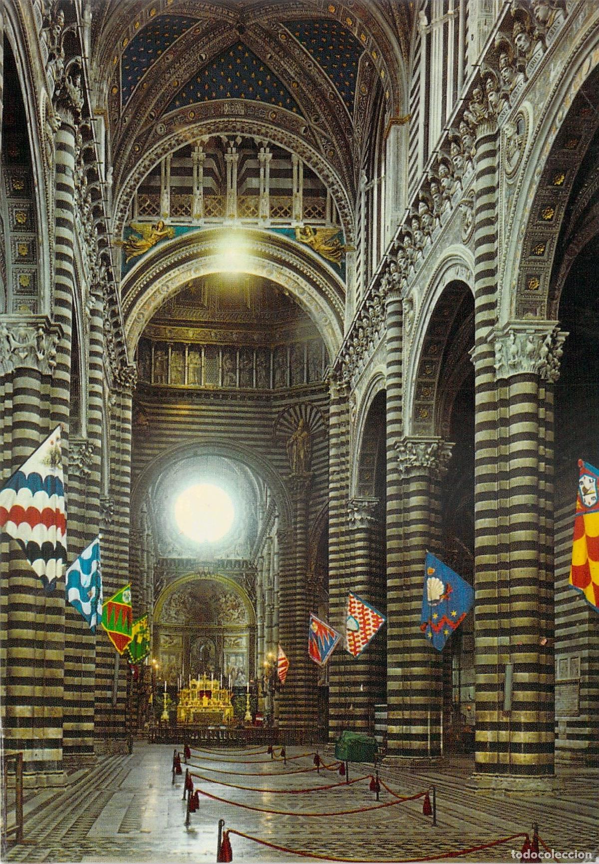 Postales: Postal del Interior de la Catedral de Siena, Italia