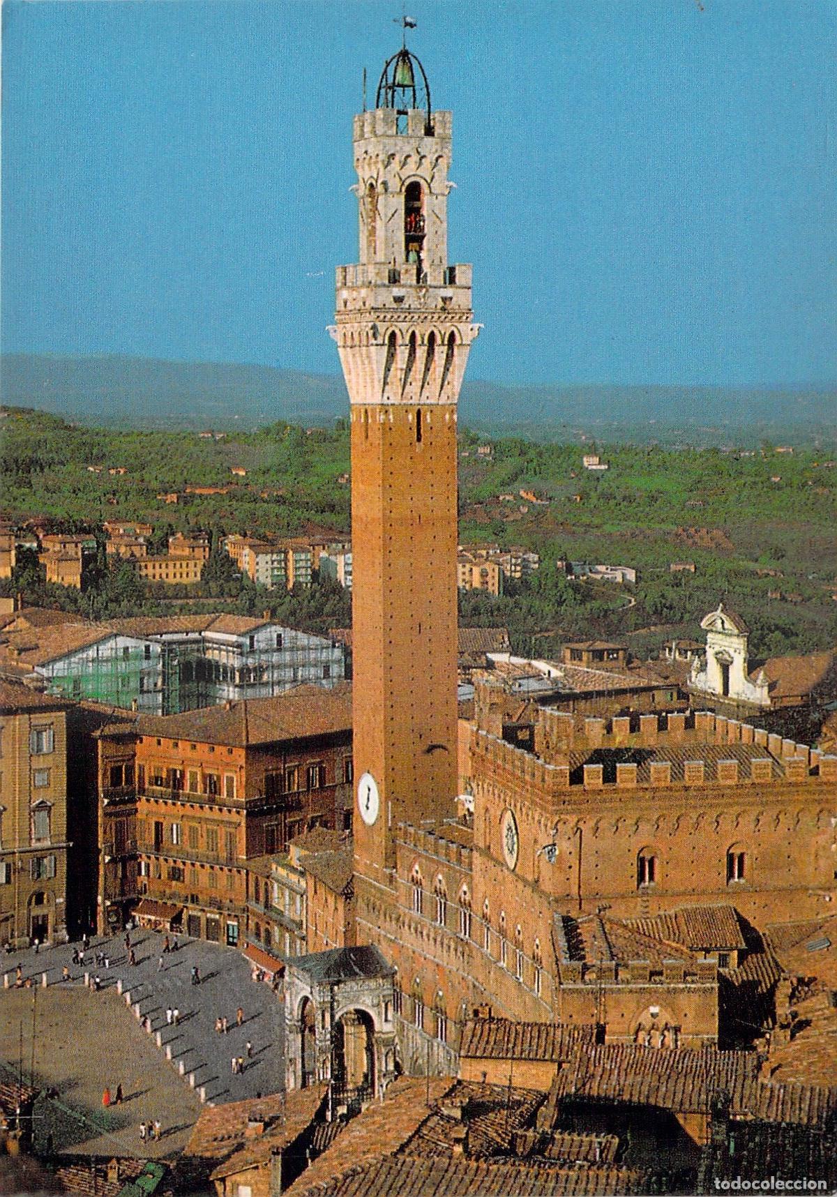 Postales: Postal de Siena con el Palazzo Comunale y la Torre del Mangia